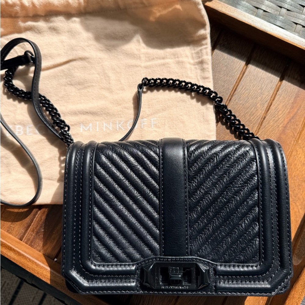 Rebecca Minkoff Black Chevron Crossbody Bag